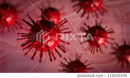 The virus image for sci or medical concept 3d rendering. The virus image for sci or medical concept 3d rendering. 118826436