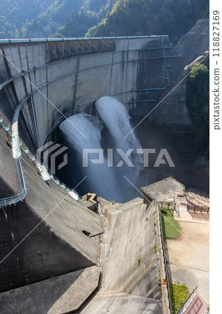 Kurobe Dam discharge, Tateyama Town, Toyama Prefecture 118827169