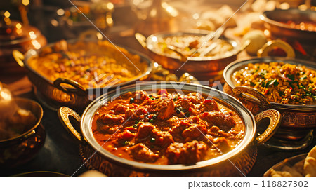 Image of luxurious Indian curry with lots of ingredients 118827302