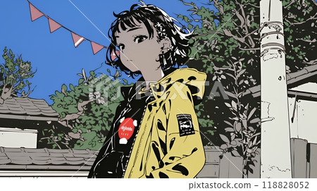 絕望：一個女孩感到焦慮和絕望 118828052