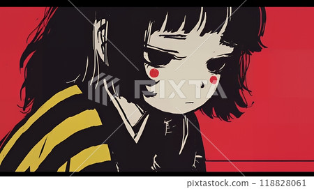Despair: A girl feeling anxious and hopeless 118828061