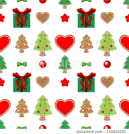 Festive Christmas Seamless Pattern 118828202