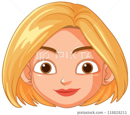 Smiling Woman with Blonde Hair 118828211