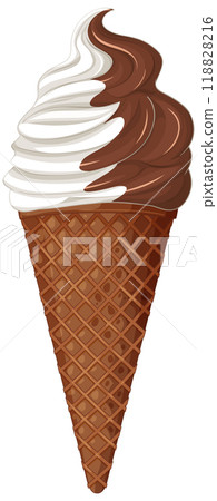 Delicious Swirl Ice Cream Cone 118828216