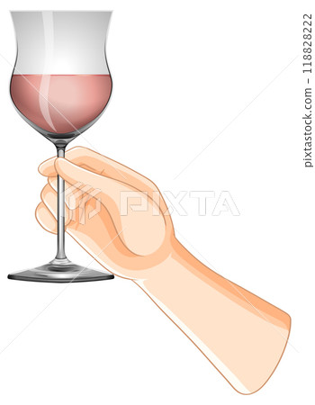 Hand Holding a Wine Glass Hand Holding a Wine Glass 118828222