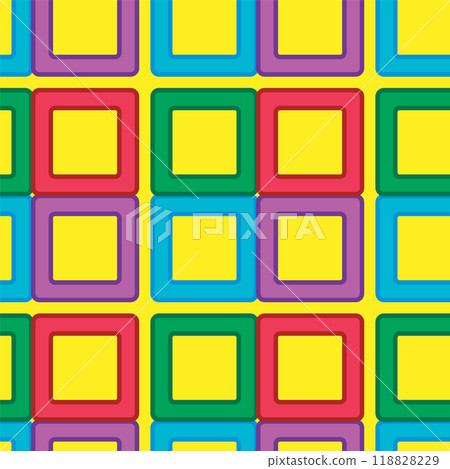 Colorful Geometric Square Pattern Colorful Geometric Square Pattern 118828229