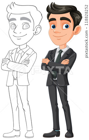 Confident Businessman Vector Illustration 118828252