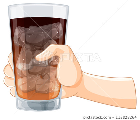 Hand Holding Iced Beverage 118828264