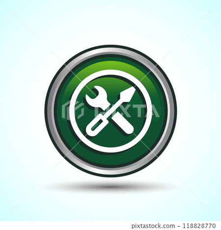 Service Icon Design Illustration, Maintenance Tools Icon For Apps and Websites, Button Design Service Icon Design Illustration, Maintenance Tools Icon For Apps and Websites, Button Design 118828770