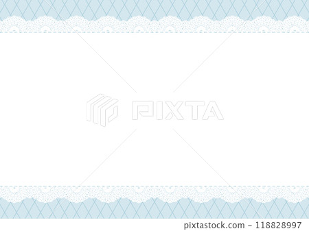 Horizontal lace x check (blue) 118828997