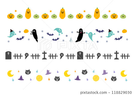 Halloween line set illustration 118829030