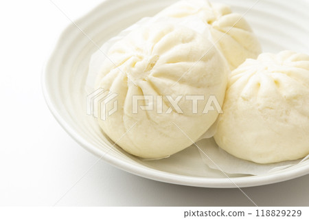 Chinese bun on white background 118829229