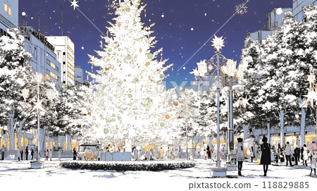 白色聖誕城市之夜 白色聖誕城市之夜 118829885