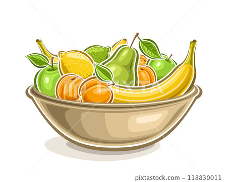 Vector Fruit Plate Vector Fruit Plate 118830011