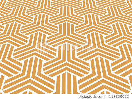 Abstract geometric pattern with stripes, lines. Modern vector background. White and golden ornament. Simple lattice graphic design 118830032