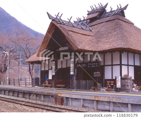 「湯上溫泉站」/會津鐵道會津線/「東北百選車站」 「湯上溫泉站」/會津鐵道會津線/「東北百選車站」 118830179