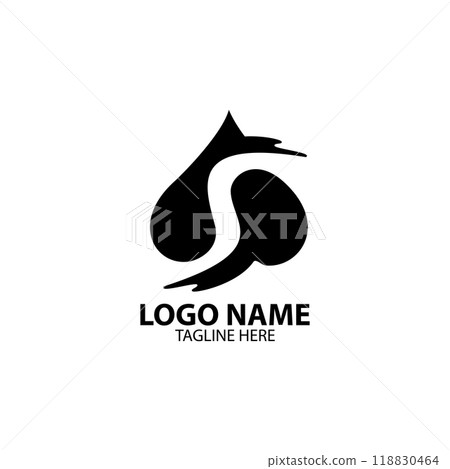 spade letter S logo design vector 118830464