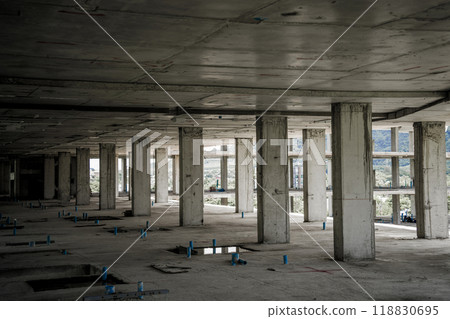 A new modern multi-storey residential building under construction A new modern multi-storey residential building under construction 118830695