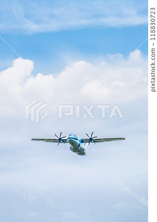 飛機起飛(螺旋槳飛機) 宮城縣名取市 飛機起飛(螺旋槳飛機) 宮城縣名取市 118830723