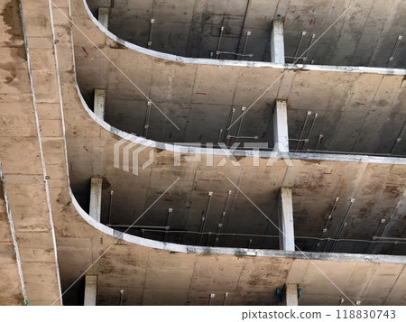 A new modern multi-storey residential building under construction A new modern multi-storey residential building under construction 118830743