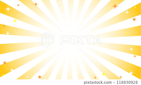 Yellow background material wallpaper, concentrated lines, radial, glitter, light, shine, sparkle, blur, fun, happy, 118830928