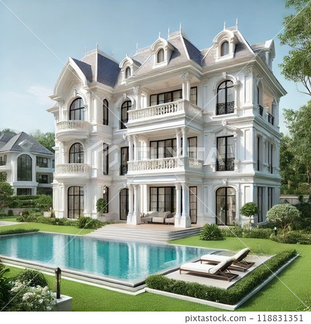 白色三層樓房 白色三層樓房 118831351