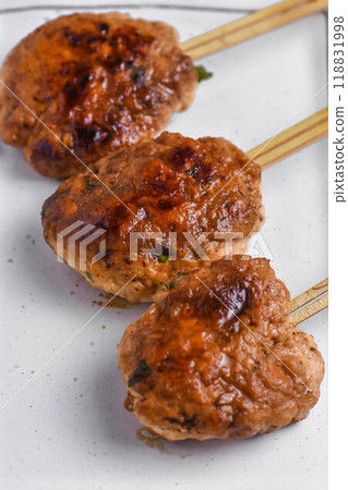 Fluffy chicken meatballs 118831998