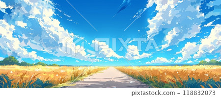 延伸至遠方的道路插圖 118832073