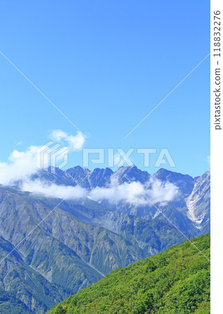 The Northern Alps as seen from Hakuba Iwatake Mountain Resort 118832276