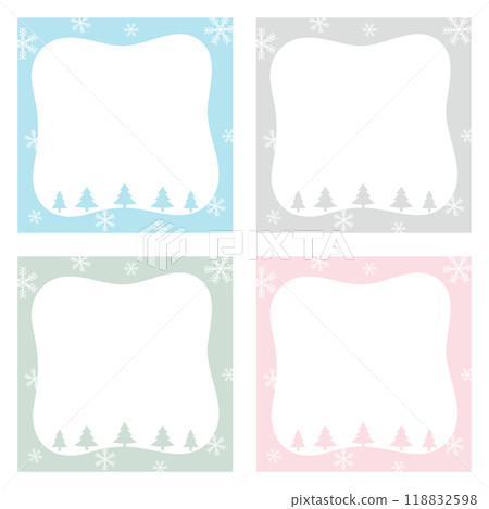 Natural frame set with Christmas and winter images 118832598