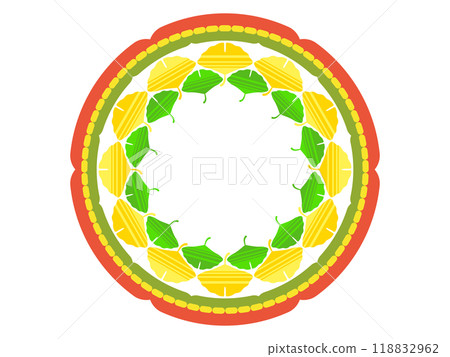 Border pattern ginkgo frame #2 118832962