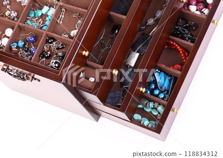 isolated box dark wooden isolated box dark wooden 118834312