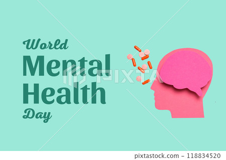 World Mental Health Day, created using Generative AI technology. 118834520