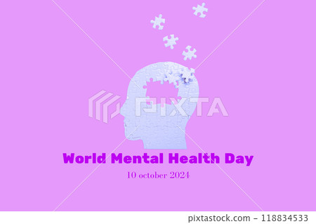 World Mental Health Day, created using Generative AI technology. 118834533