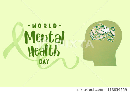 World Mental Health Day, created using Generative AI technology. 118834539