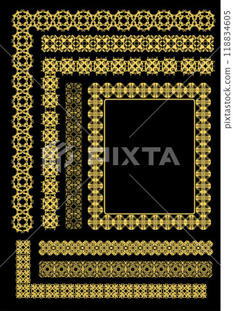 Collection of Ornamental Rule Lines in Different Design styles. Hand drawn vector illustration 118834605