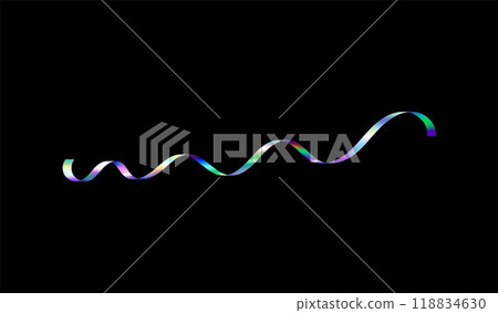 Colorful ribbon wave vector illustration 118834630