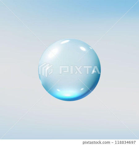 Glass 3d ball vector illustration for design elements 118834697