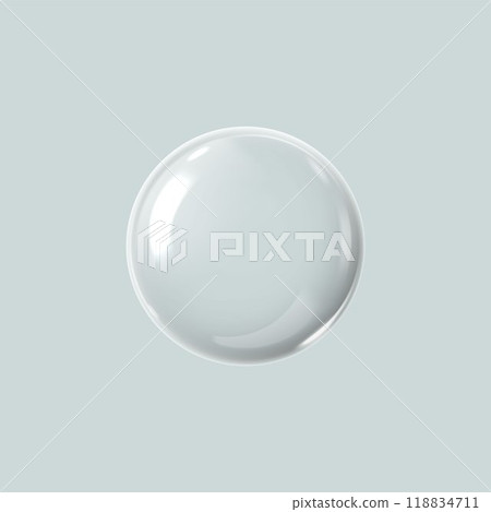 Smooth glass 3d ball vector illustration for modern design Smooth glass 3d ball vector illustration for modern design 118834711