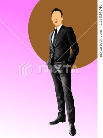Young handsome man. 3d hand drawn Vector illustration Young handsome man. 3d hand drawn Vector illustration 118834740