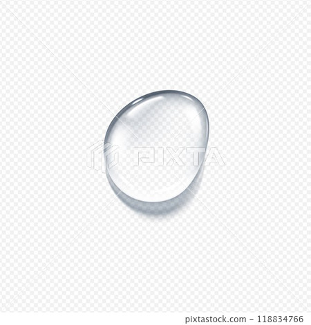 Vector illustration illustrating a rounded drop of water with a shadow on a transparent background Vector illustration illustrating a rounded drop of water with a shadow on a transparent background 118834766