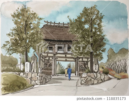 茅草屋頂寺廟 茅草屋頂寺廟 118835173