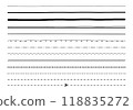 A set of various handwritten title lines 118835272
