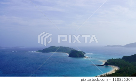 The view from Takatsukiyama Observatory on Zamami Island in the Kerama Islands The view from Takatsukiyama Observatory on Zamami Island in the Kerama Islands 118835304