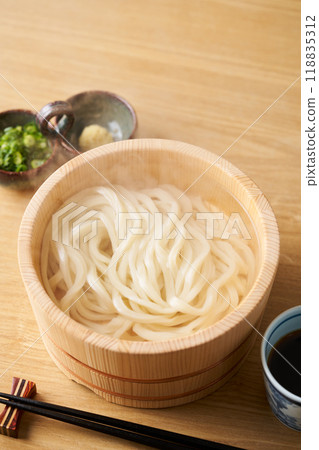 Udon noodle with fried noodles Udon noodle with fried noodles 118835312