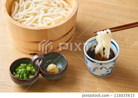 Udon noodle with fried noodles Udon noodle with fried noodles 118835615
