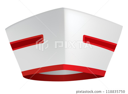 Nurse cap icon, white simple image isolated. Minimalist medical illustration 118835750