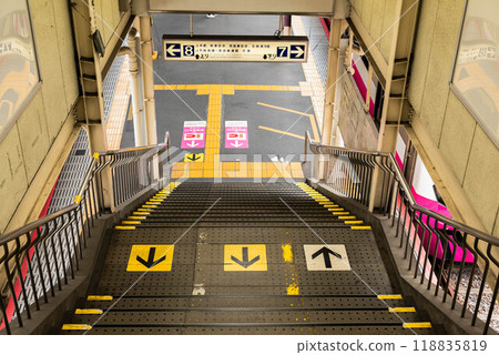 Keisei Electric Railway Matsudo Station transfer overpass stairs 118835819