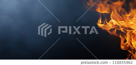 Abstract Background with Fire and Space for Your Text 118835862