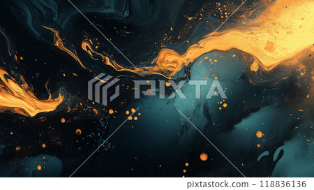 Beautiful high-grade gold sand paint texture artistic background 118836136